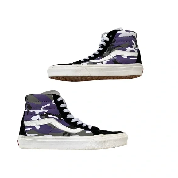 Vans SK8-HI REISSUE POP CAMO Purple High Top Sneaker 8 Women’s - Picture 3 of 16